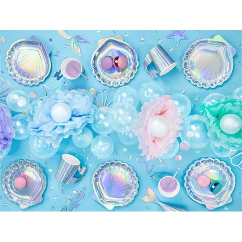 Toppers per torta sirena, iridescente, 24,5 cm 3 pz