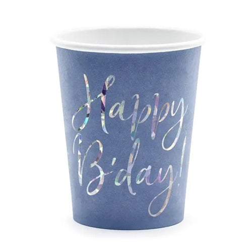 Tazze happy b'day!  220 ml (1 confezione / 6 pezzi)