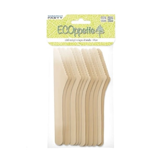 Coltelli in legno di bamboo 16cm, 12pz.