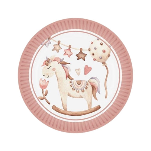 Piatti 18cm - nascita bimba sweet girl 8 pz