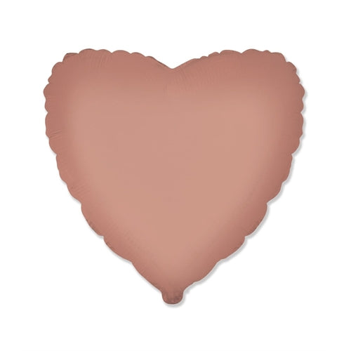 Mylar cuore rosa vintage satinato 18" 1pz