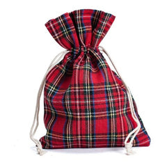 Sacchetto tartan rosso 13 x 18 cm