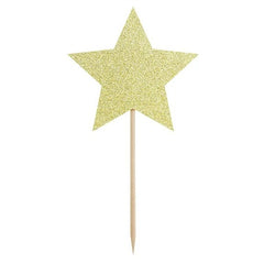 Toppers per cupcake - stelle, oro, 11,5 cm