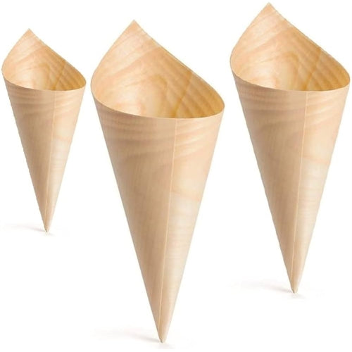 Set 3 coni in bamboo ecologici h. 18 cm