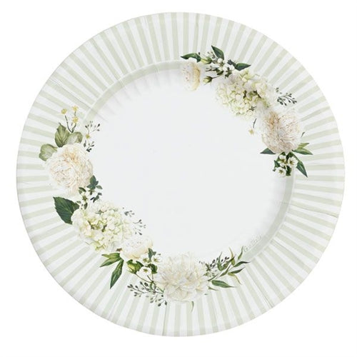 8 piatti cm.27 floral white