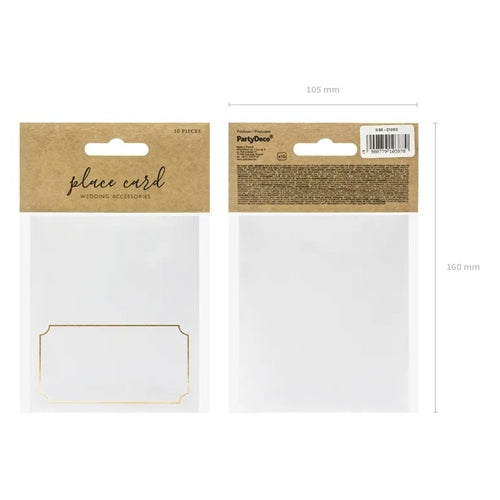 Segnaposto - cornice, oro, 9,5x5,5 cm (1 pt / 10 pz.)