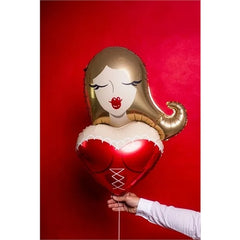 Palloncino in lamina a forma di ragazza, 57x74,5 cm