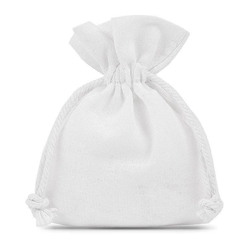 Sacchetto in cotone 9 cm x 12 h cm bianco 01