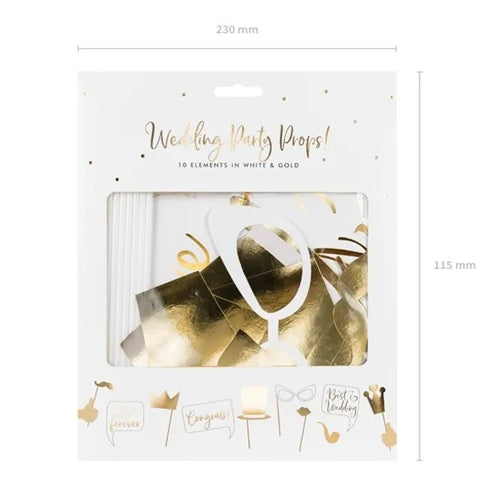 Accessori per foto di nozze, mix (1 confezione / 10 pezzi)