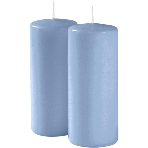 Candele cera diam. 40 mm h. 60 mm conf.12 pz celeste polvere