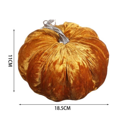 Zucca per allestimento in velluto arancio