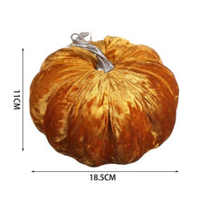 Zucca per allestimento in velluto arancio