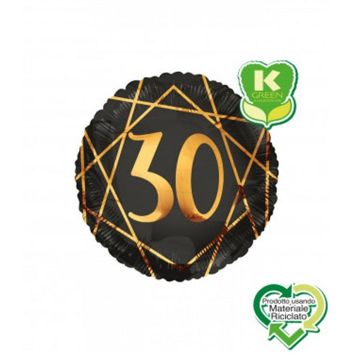 Palloncino foil tondo nero 18"