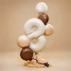Palloncino in foil 18" tondo crema satinato