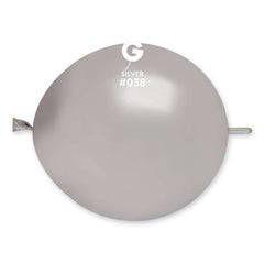 Palloncino in lattice 13” glm13 argento metallizzato “silver 038” 100pz