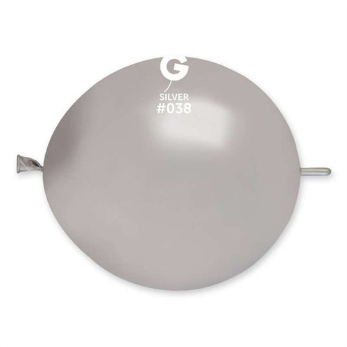 Palloncino in lattice 13” glm13 argento metallizzato “silver 038” 100pz