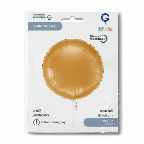 Palloncino in foil 18" tondo oro "gold"