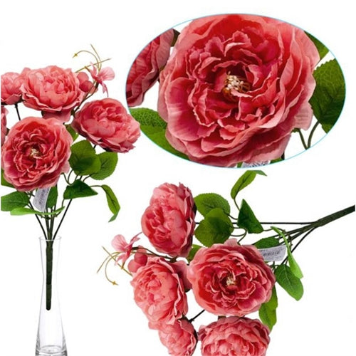 Mazzetto peonie rosa h. 40 cm