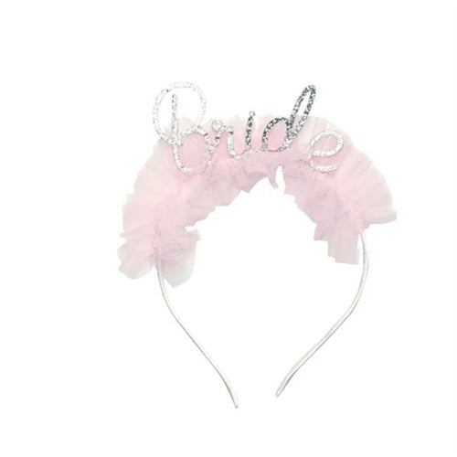 Cerchietto da sposa con balza, 17,5 x 18 cm, mix