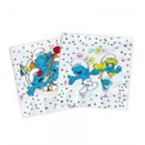 Tovaglioli carta puffi compostabili 33 x 33 cm