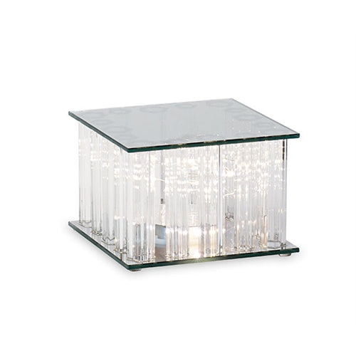 Alzata vetro c/led 150x150xh.100
