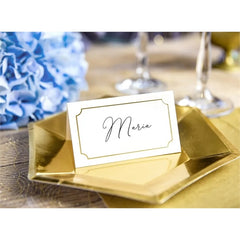 Segnaposto - cornice, oro, 9,5x5,5 cm (1 pt / 10 pz.)