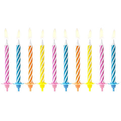 Candeline di compleanno, assortite, 6 cm (1 confezione / 10 pezzi)