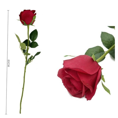 Rosa rossa real touch h. 60 cm
