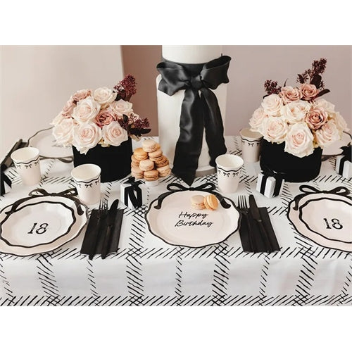 Piatti di carta 'hello', mix, 18 cm