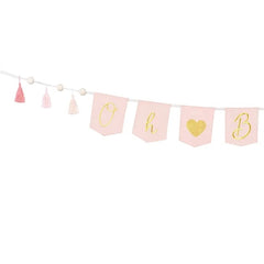 Striscione "oh baby" con nappe, 2,5 m,