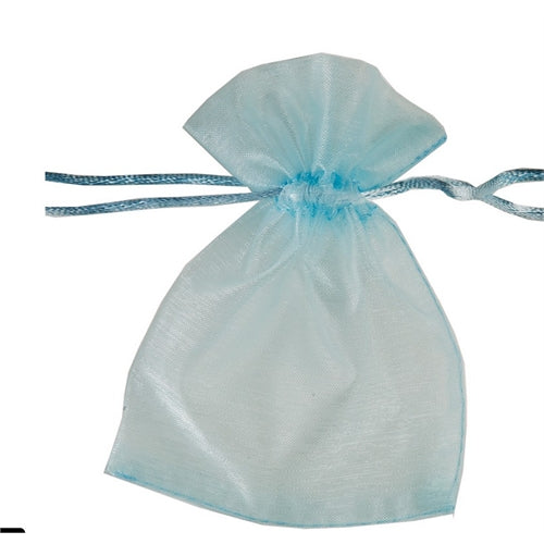Sacchetto organza 9 x h. 12 cm celeste