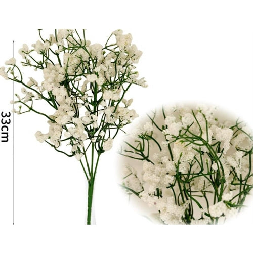 Ramo gypsophila artificiale bianca – effetto nuvola 33 cm