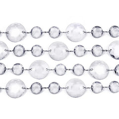 Ghirlanda di cristallo, incolore, 1m