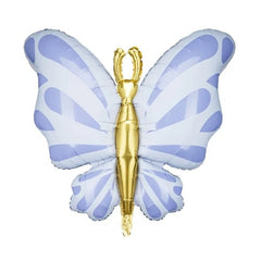 Palloncino in foil a forma di farfalla, 69x69 cm, blu