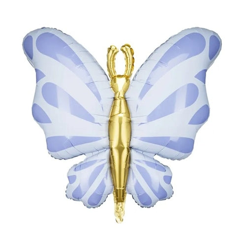 Palloncino in foil a forma di farfalla, 69x69 cm, blu