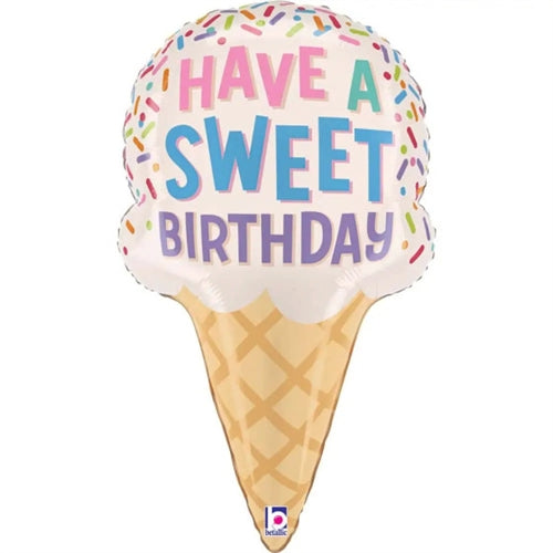 Palloncino 32" super shape cono gelato happy birthday