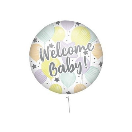 Mylar tondo 18" welcome baby