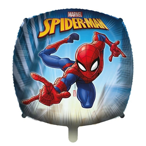 Mylar spiderman quadrato nastrino pesetto 18"