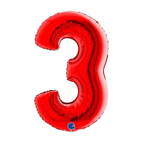 Palloncino 40" mylar numero  rosso grabo