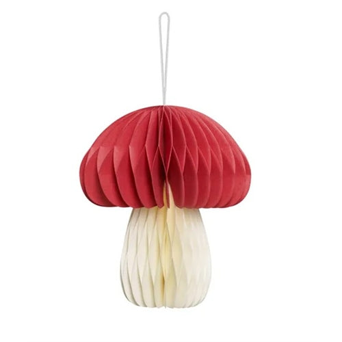 Decorazione in carta a nido d'ape fungo, 12,5 cm