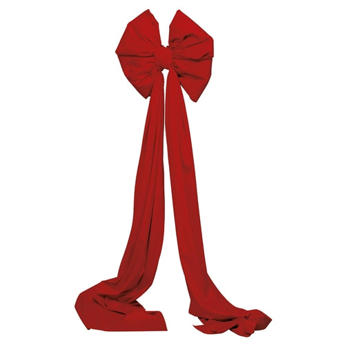 Fiocco decorativo gigante in tessuto con code lunghe – 48 x 180 cm
