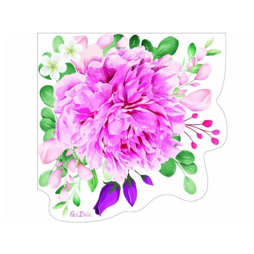 16 tovaglioli sagomati cm 33x33 floral pink