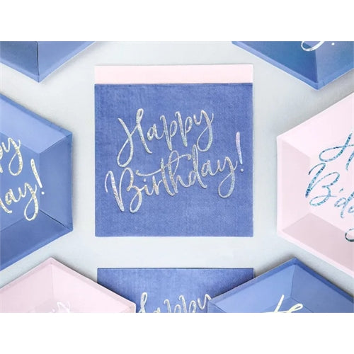 Tovaglioli happy birthday 33x33cm (1 confezione / 20 pezzi)