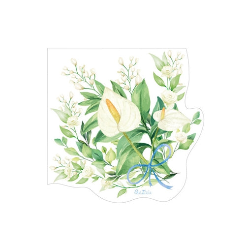 16 tovaglioli cm 33x33 sagomati calla