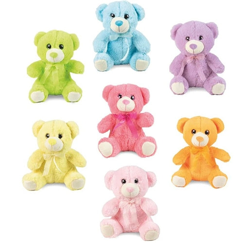 Pelouche orso rainbow h. 25 cm rosa