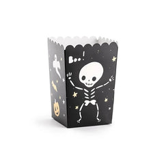 Scatole per popcorn boo!, miste, 7x7x12,5 cm (1 confezione / 6 pezzi)