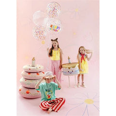 Palloncino a bolle con pois, 60 cm, trasparente
