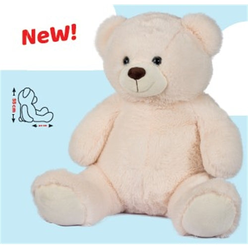 Orso seduto bianco h. 55 cm