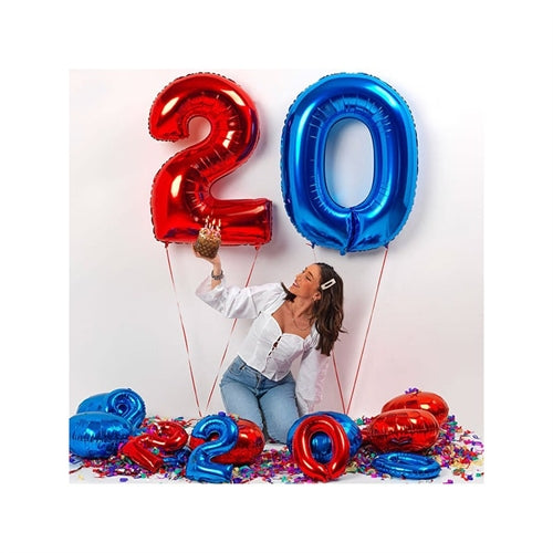 Palloncino 40" mylar numero  rosso grabo