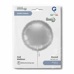 Palloncino in foil 18" tondo argento "silver"